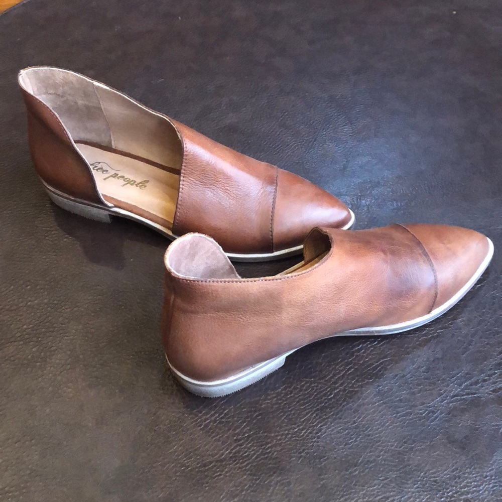 NEW Free People Royale Flat Brown Leather Shoes